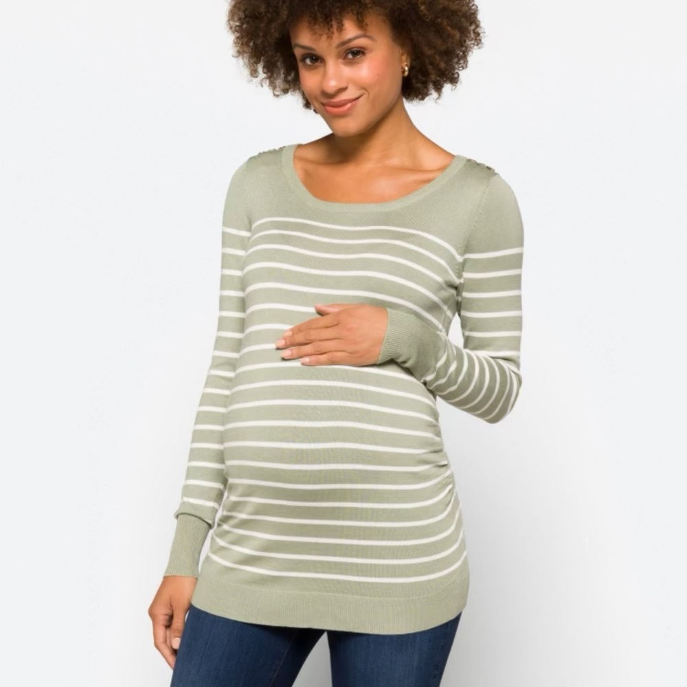 Patton Maternity Button Sweater